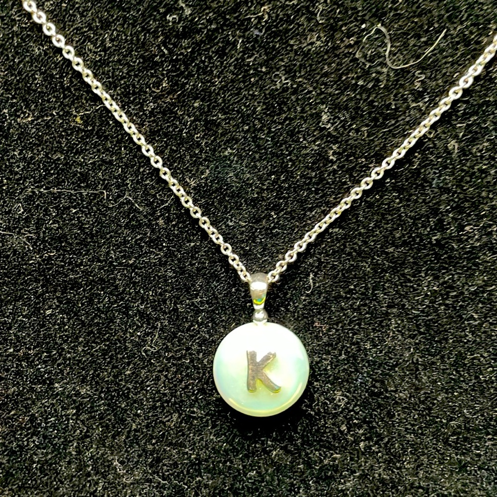 Honora pearl initial “K” necklace